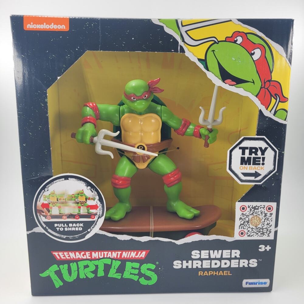 Funrise Teenage Mutant Ninja Turtles Sewer Shredders Raphael Skateboard Figure